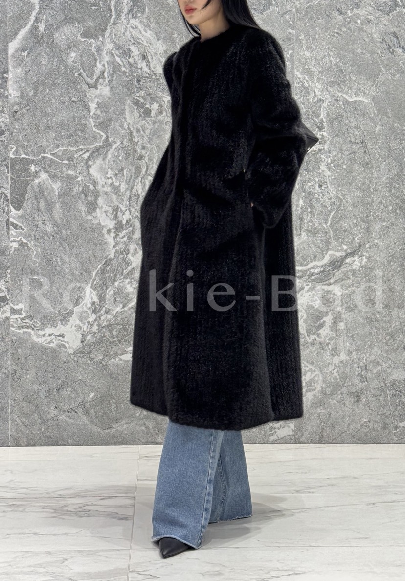 ROOKIE BUD東大門㊣實拍女士新品推薦休閑人氣中長款大衣毛皮ROOKIE BUD-L中長款大衣