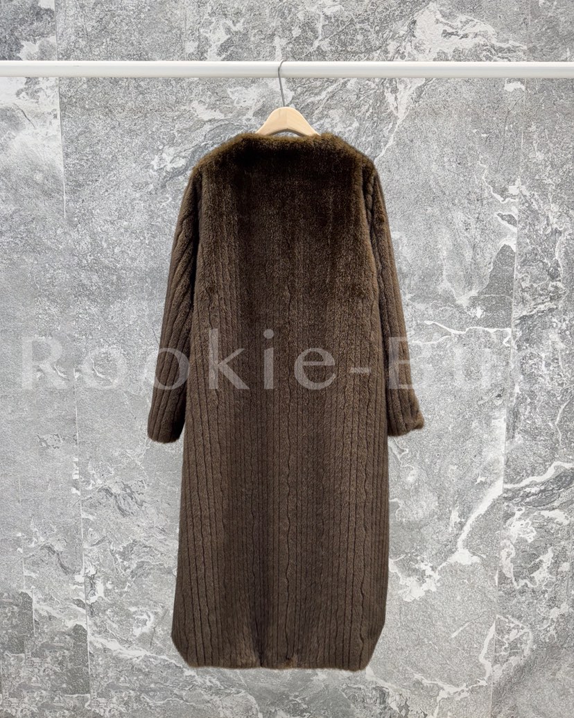 ROOKIE BUD東大門㊣實拍女士新品推薦休閑人氣中長款大衣毛皮ROOKIE BUD-L中長款大衣