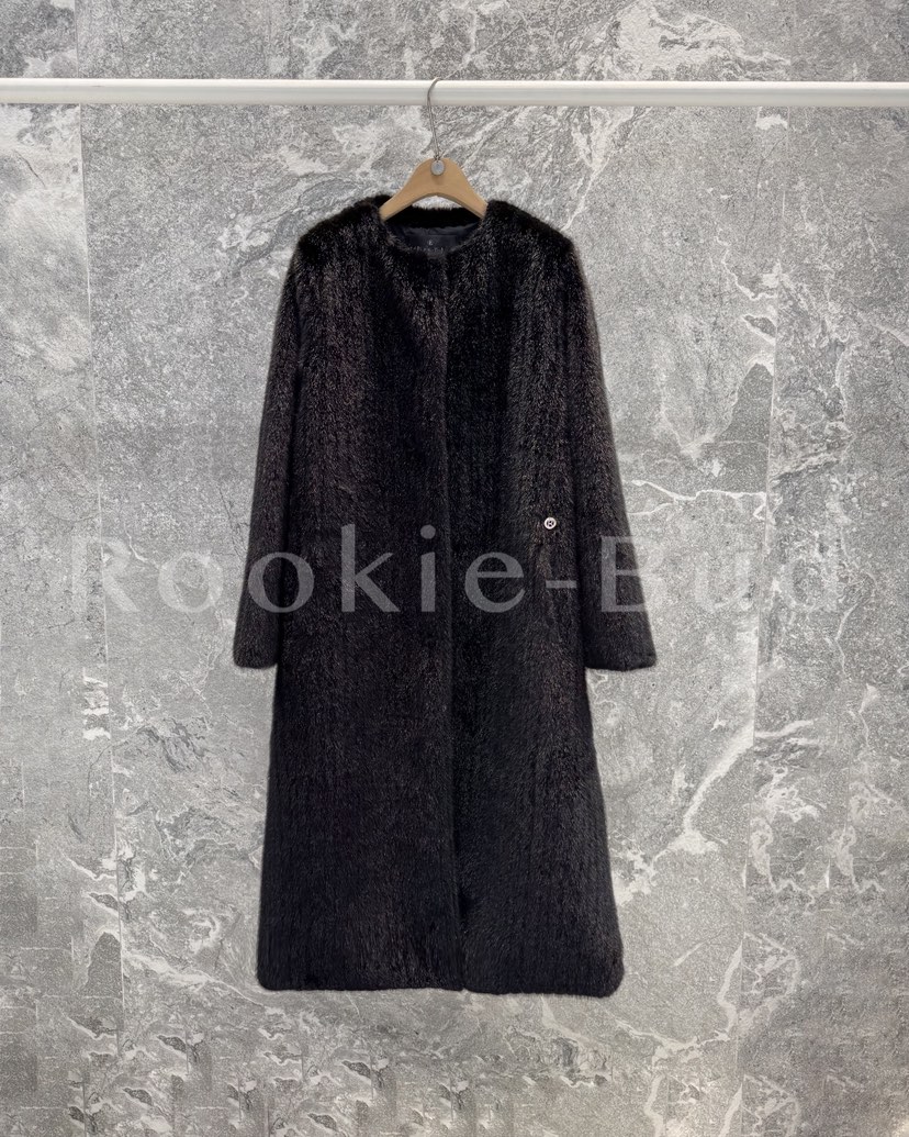 ROOKIE BUD東大門㊣實拍女士新品推薦休閑人氣中長款大衣毛皮ROOKIE BUD-L中長款大衣圖色2