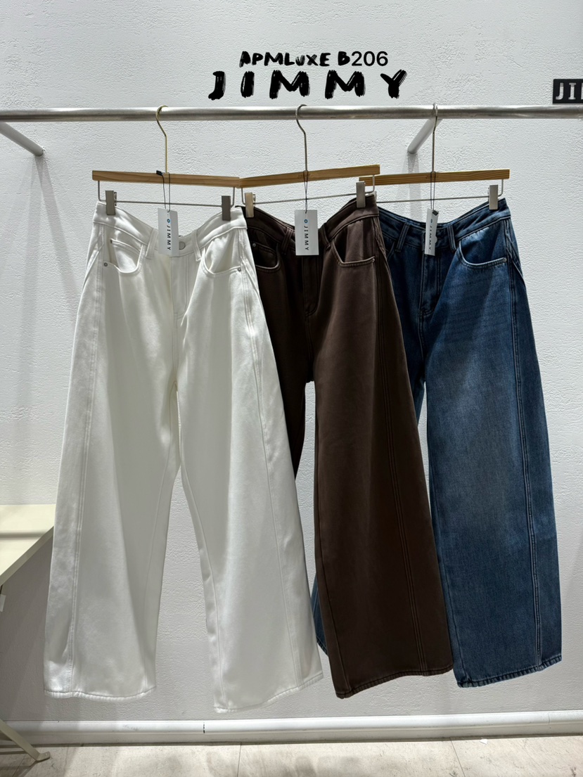 JIMMY東大門㊣直郵女士新款人氣時尚25秋冬休閑牛仔褲羊毛開衩JIMMY/REMAKE牛仔褲