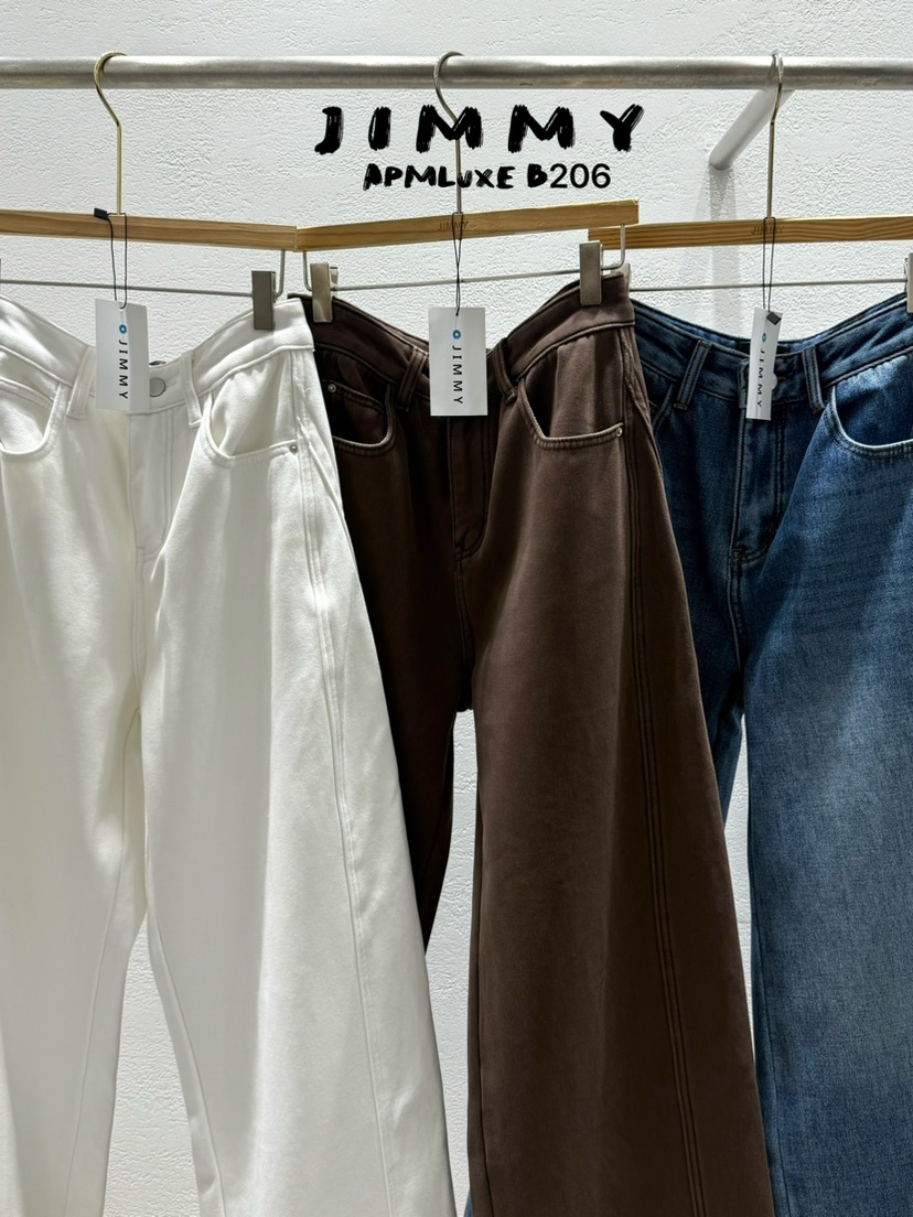 JIMMY東大門㊣直郵女士新款人氣時尚25秋冬休閑牛仔褲羊毛開衩JIMMY/REMAKE牛仔褲