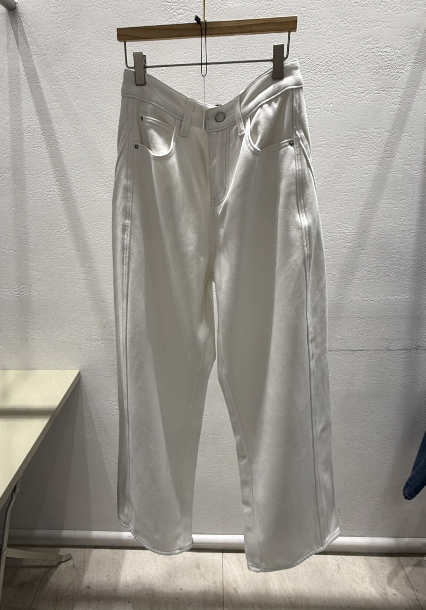 JIMMY東大門㊣直郵女士新款人氣時尚25秋冬休閑牛仔褲羊毛開衩JIMMY/REMAKE牛仔褲圖色2