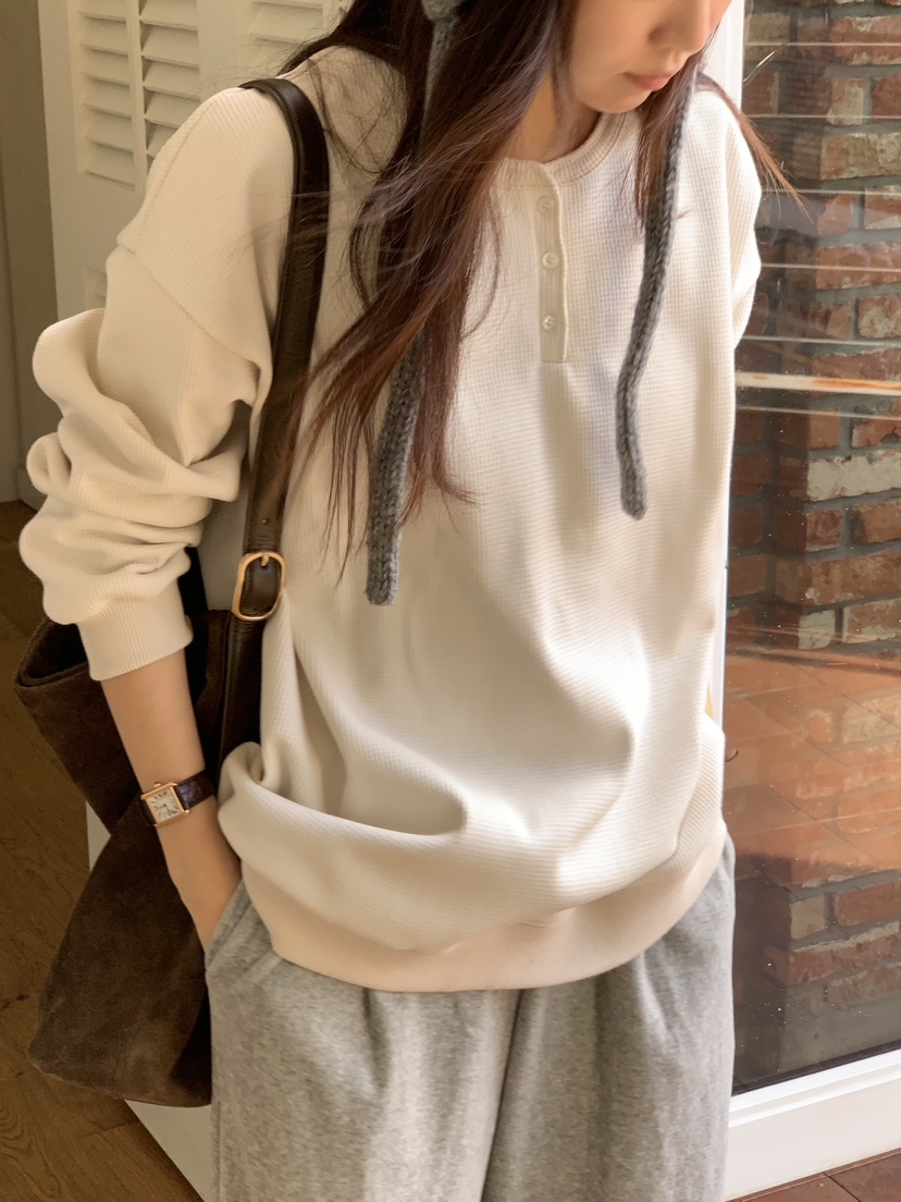 BAKING POWDER東大門㊣代購女士新款休閑時尚熱賣25秋冬衛衣BAKING POWDER衛衣圖色1