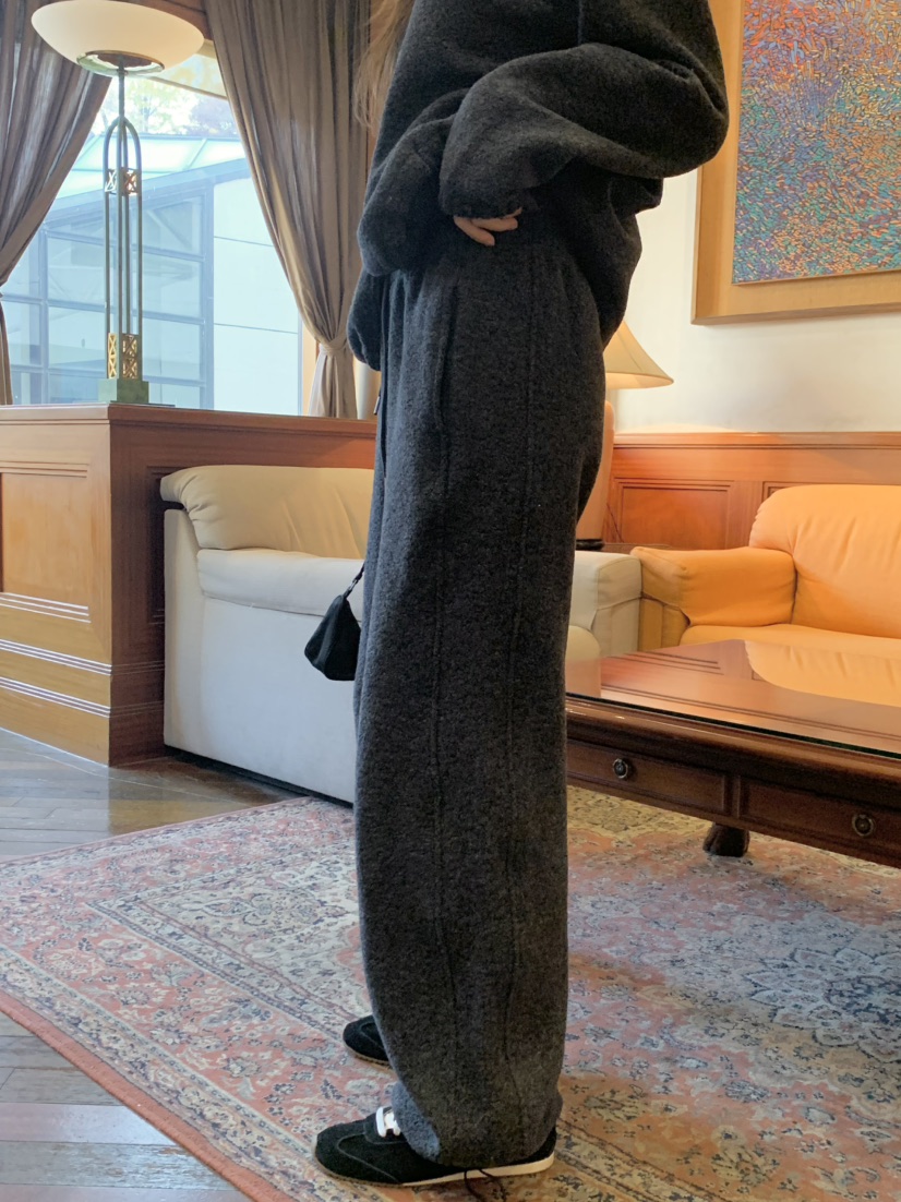 LEGACY東大門㊣實拍女裝新款時尚25秋冬職業休閑休閑褲羊毛絨LEGACY休閑褲