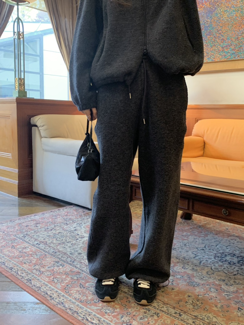 LEGACY東大門㊣實拍女裝新款時尚25秋冬職業休閑休閑褲羊毛絨LEGACY休閑褲