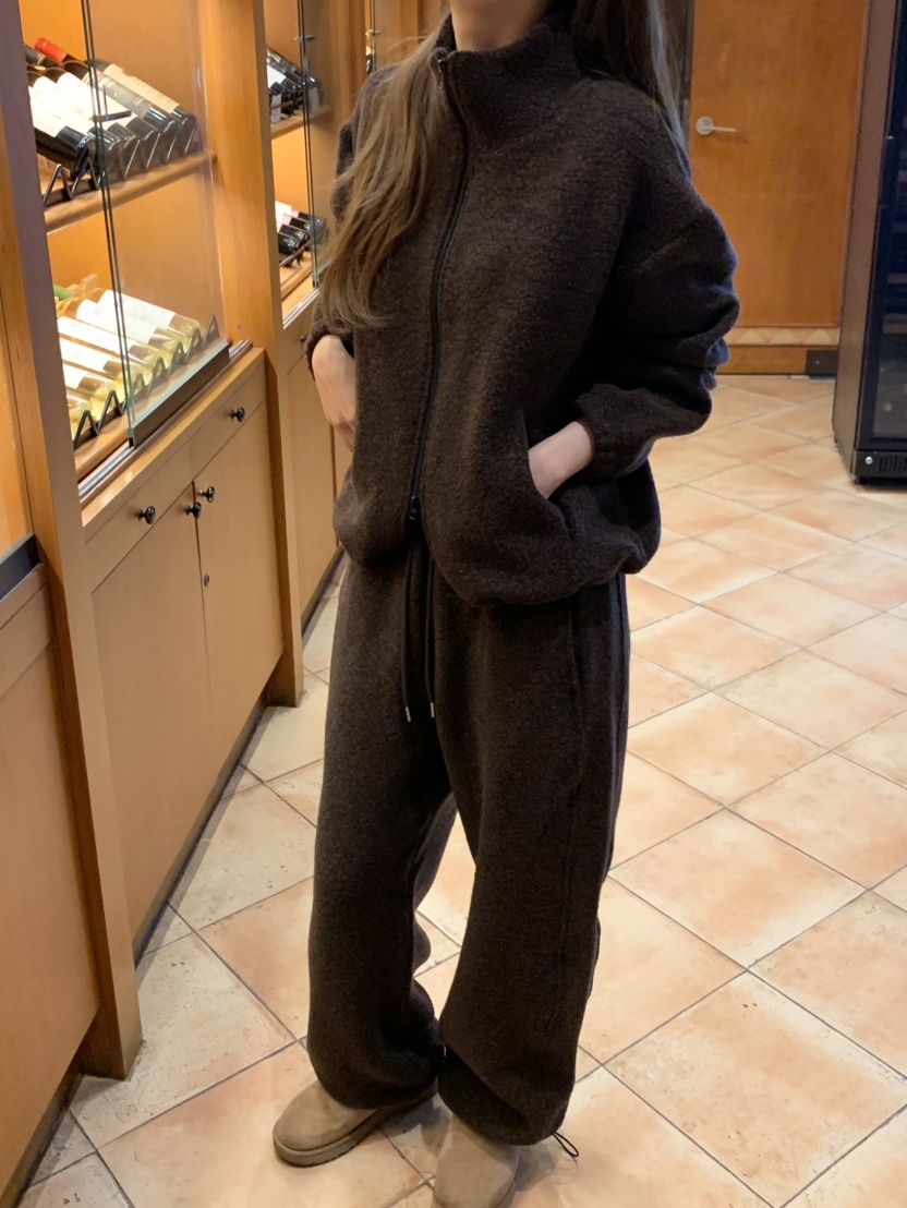 LEGACY東大門㊣實拍女裝新款時尚25秋冬職業休閑休閑褲羊毛絨LEGACY休閑褲