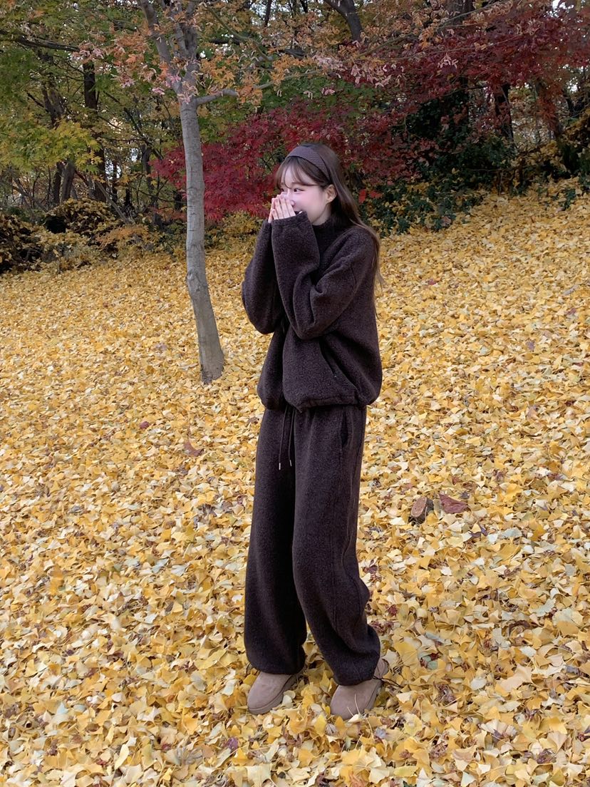 LEGACY東大門㊣實拍女裝新款時尚25秋冬職業休閑休閑褲羊毛絨LEGACY休閑褲