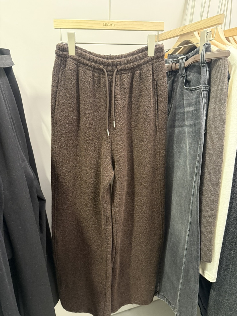LEGACY東大門㊣實拍女裝新款時尚25秋冬職業休閑休閑褲羊毛絨LEGACY休閑褲圖色2