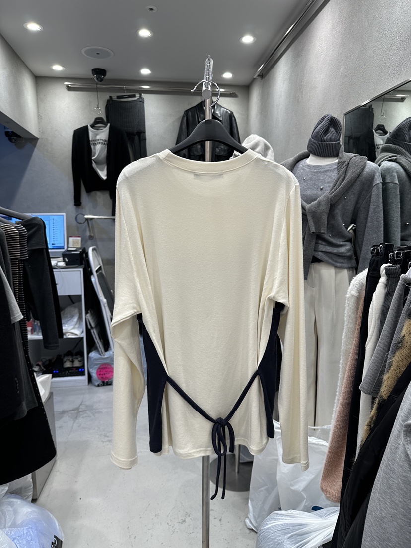 CELEBRITY-A韓國代購㊣女裝新品熱賣休閑25秋冬長袖T恤假兩件CELEBRITY-A長袖T恤