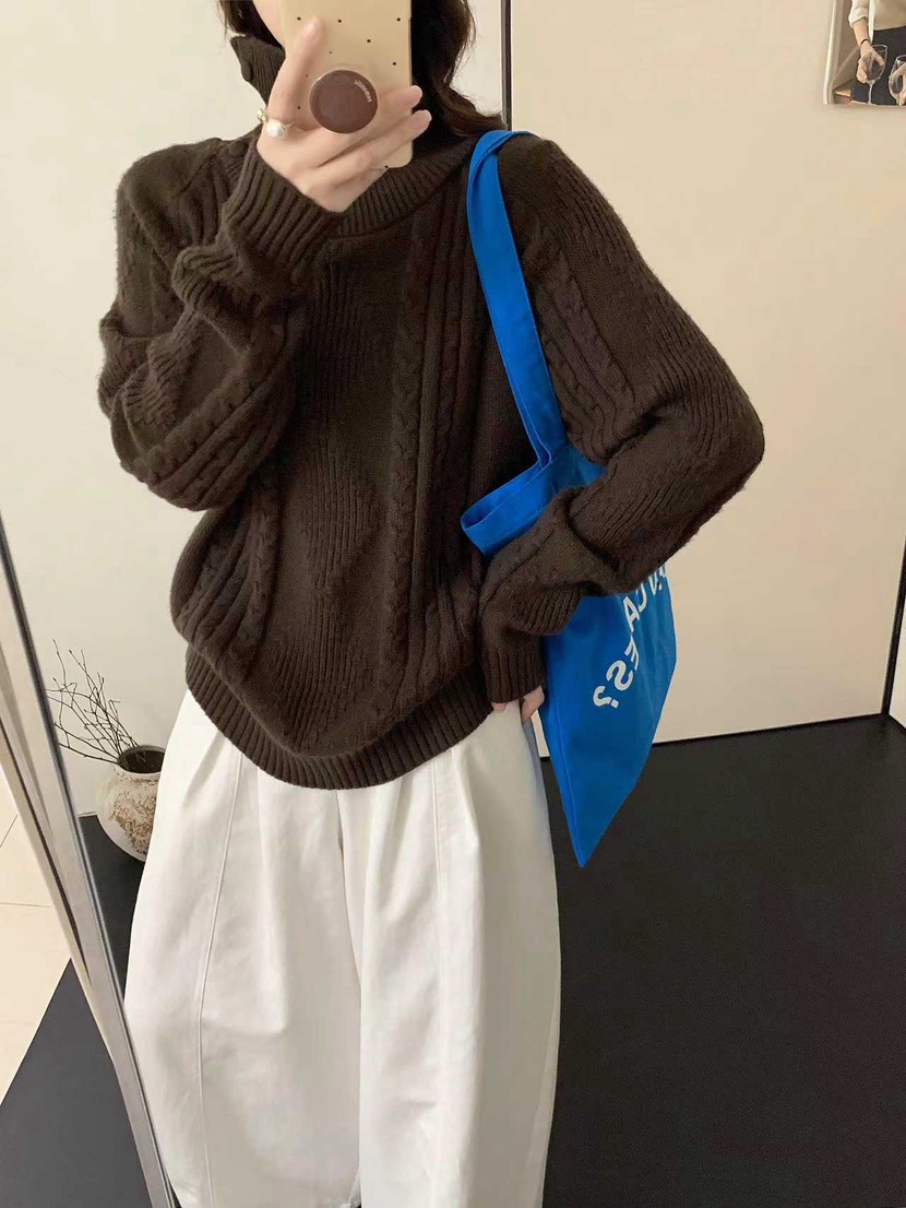 DARLUZ_MI韓國代購㊣女裝新款熱賣職業25秋冬休閑推薦人氣毛衣DARLUZ_MI毛衣