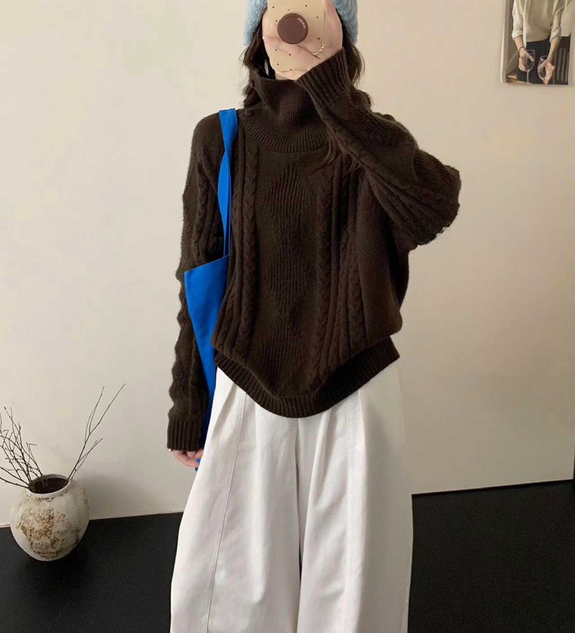 DARLUZ_MI韓國代購㊣女裝新款熱賣職業25秋冬休閑推薦人氣毛衣DARLUZ_MI毛衣