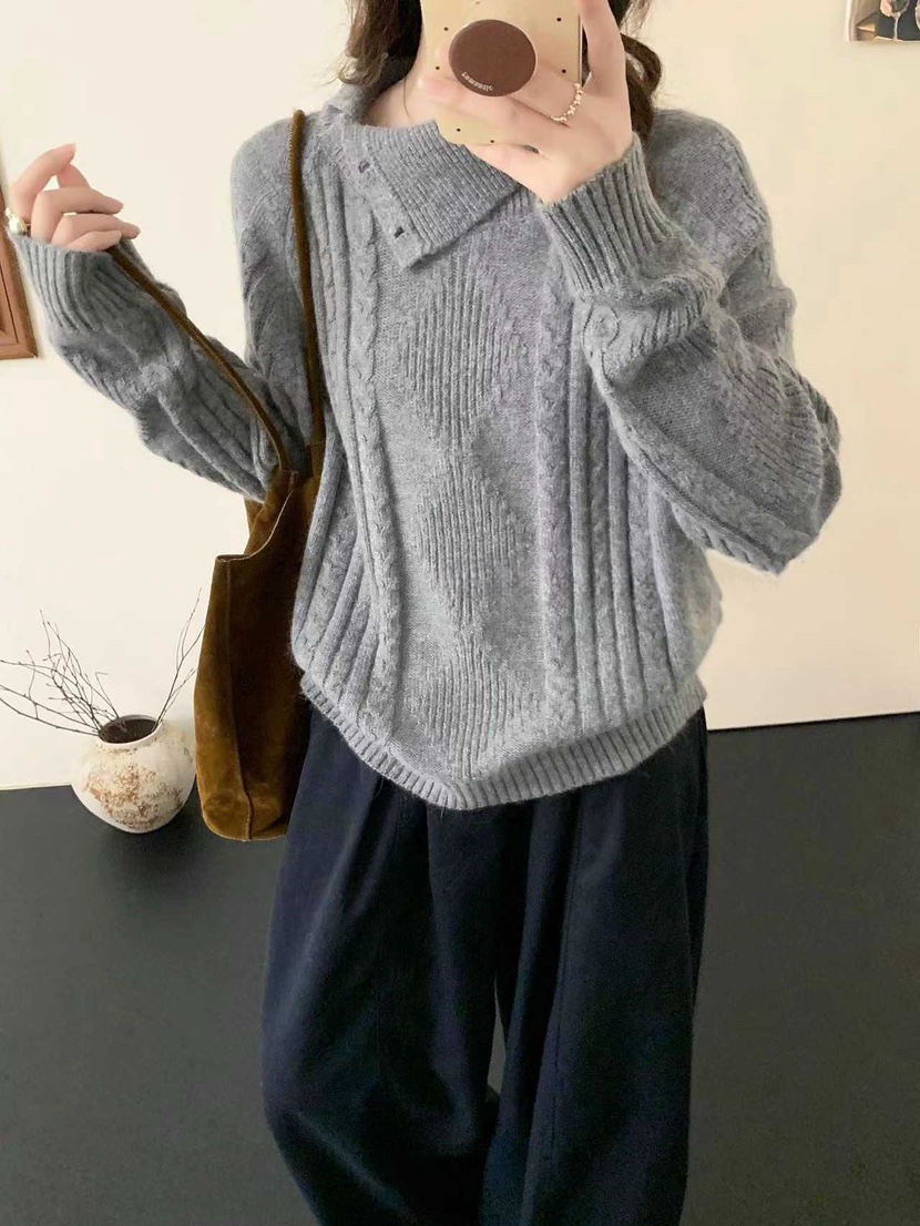 DARLUZ_MI韓國代購㊣女裝新款熱賣職業25秋冬休閑推薦人氣毛衣DARLUZ_MI毛衣