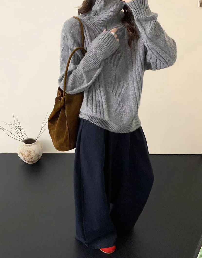 DARLUZ_MI韓國代購㊣女裝新款熱賣職業25秋冬休閑推薦人氣毛衣DARLUZ_MI毛衣