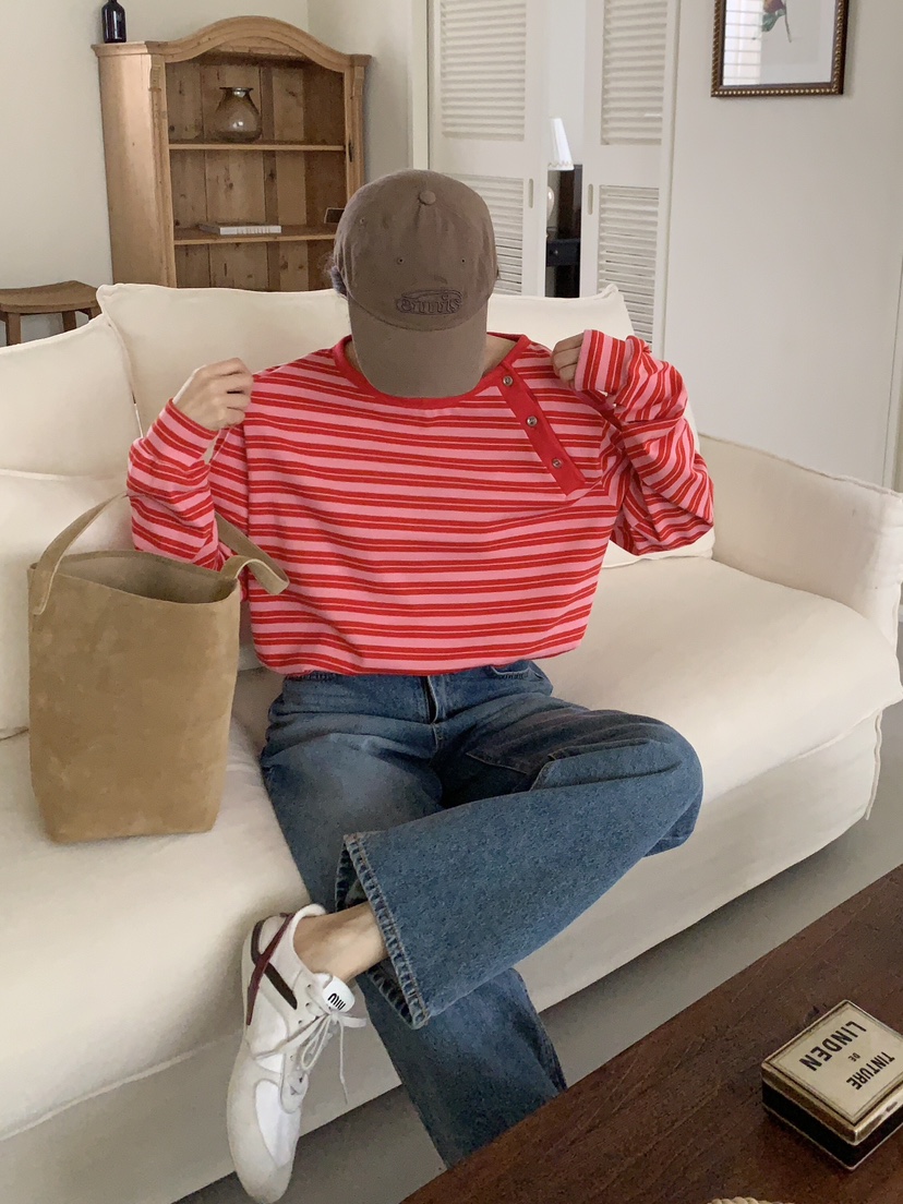 FORMSTUDIO韓國代購㊣女裝新款人氣時尚熱賣25秋冬職業長袖T恤FORMSTUDIO長袖T恤