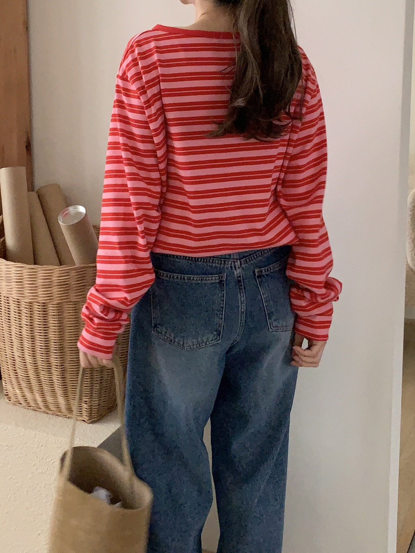 FORMSTUDIO韓國代購㊣女裝新款人氣時尚熱賣25秋冬職業長袖T恤FORMSTUDIO長袖T恤