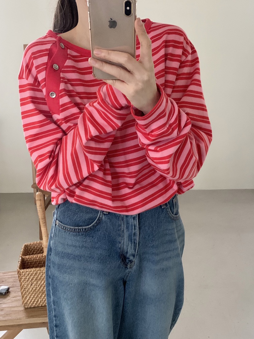 FORMSTUDIO韓國代購㊣女裝新款人氣時尚熱賣25秋冬職業長袖T恤FORMSTUDIO長袖T恤