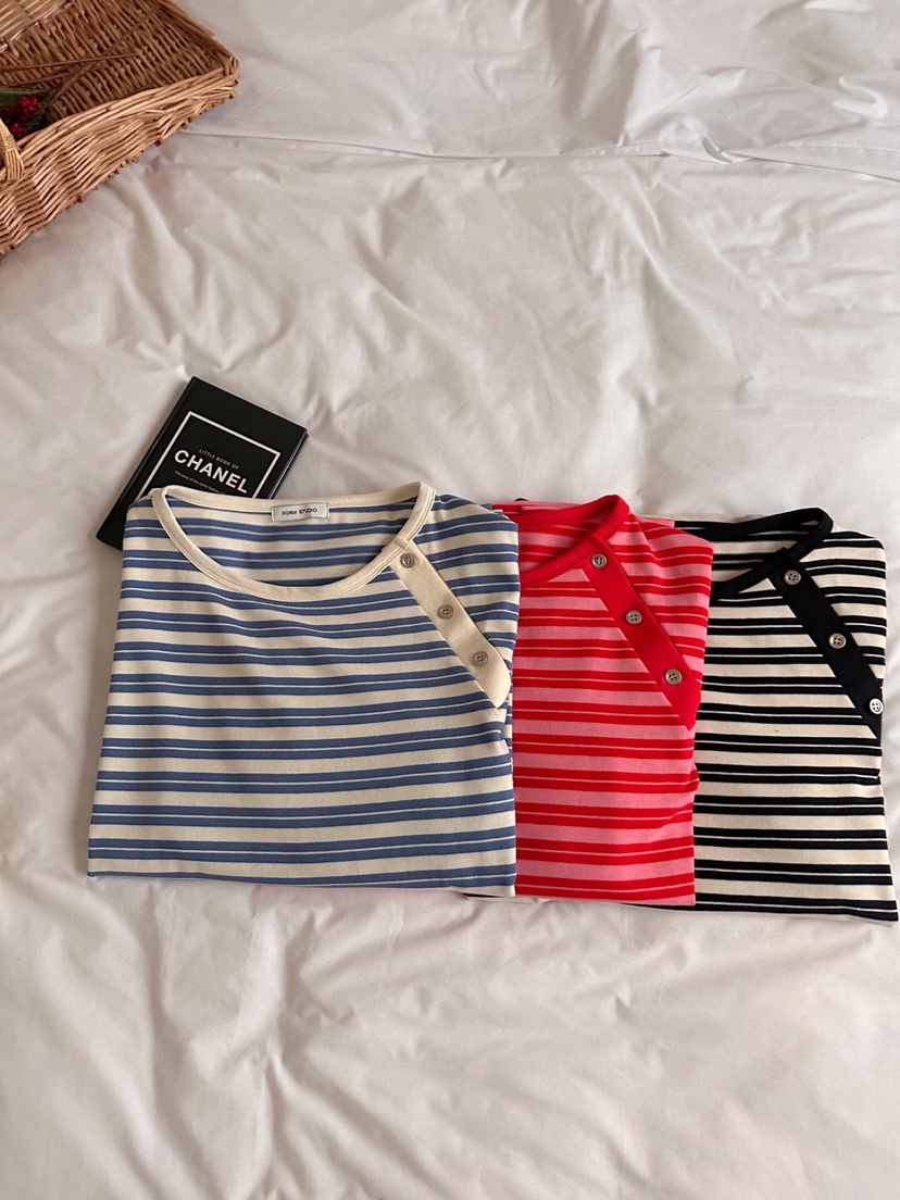 FORMSTUDIO韓國代購㊣女裝新款人氣時尚熱賣25秋冬職業長袖T恤FORMSTUDIO長袖T恤