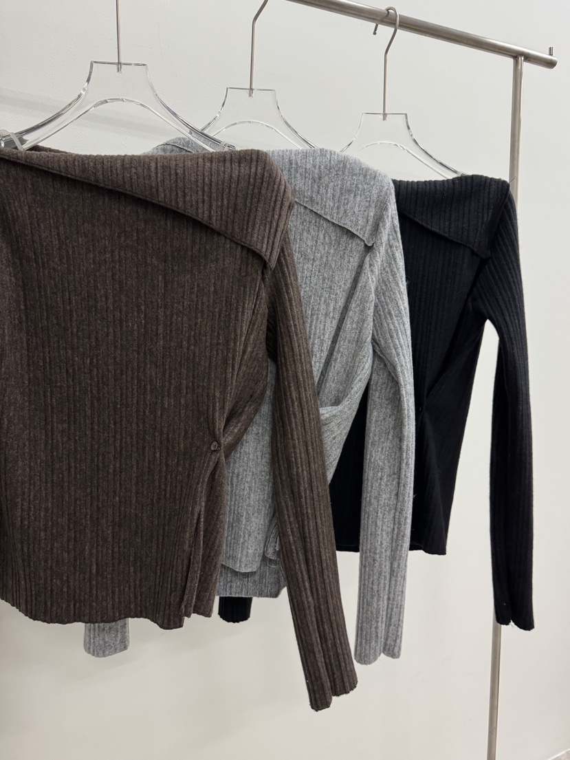 UNA/THE MAY東大門㊣直郵女士新款25秋冬套裝套裝褶裥露肩THEMAY/UNA套裝