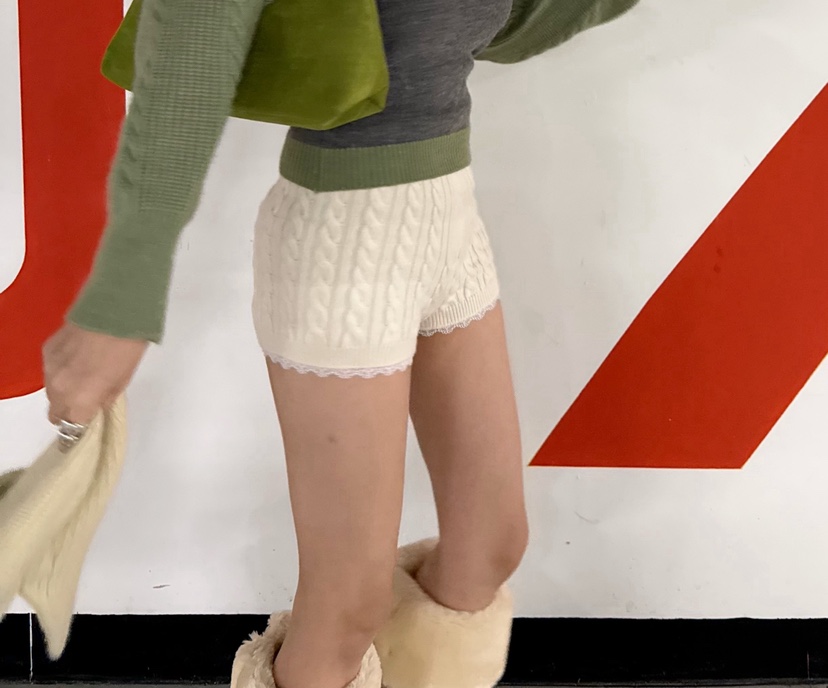 DENVER韓國代購㊣女士新款人氣25秋冬熱賣真品時尚短褲蕾絲DENVER短褲