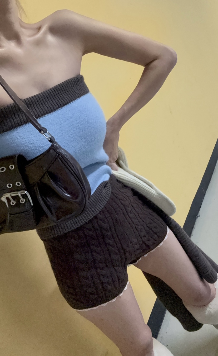 DENVER韓國代購㊣女士新款人氣25秋冬熱賣真品時尚短褲蕾絲DENVER短褲