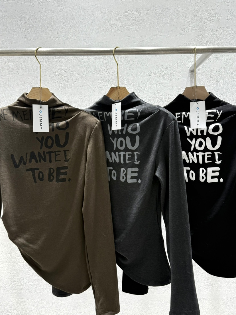 JIMMY東大門㊣直郵女士新品休閑熱賣人氣時尚職業真品長袖T恤JIMMY/REMAKE長袖T恤