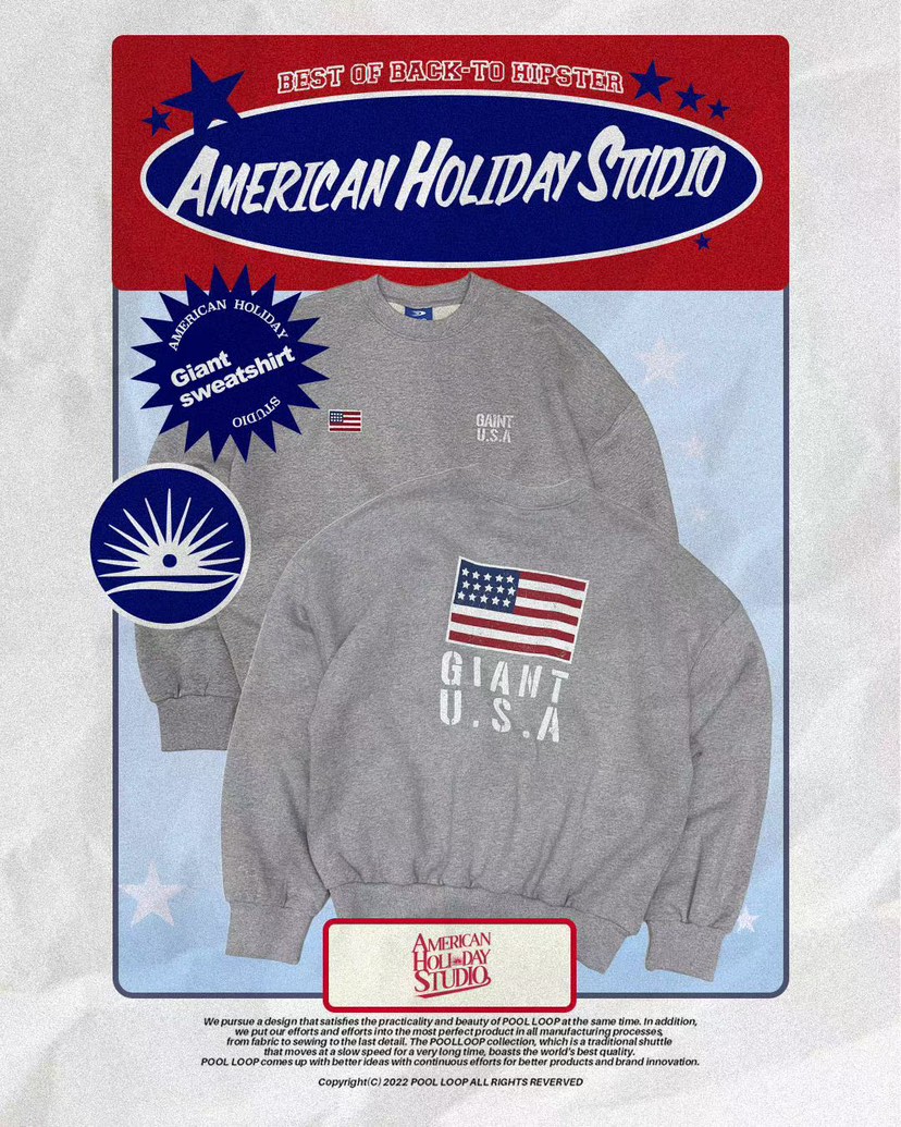 POOL LOOP東大門㊣實拍女裝新品推薦人氣時尚25秋冬休閑衛衣POOL LOOP衛衣圖色2