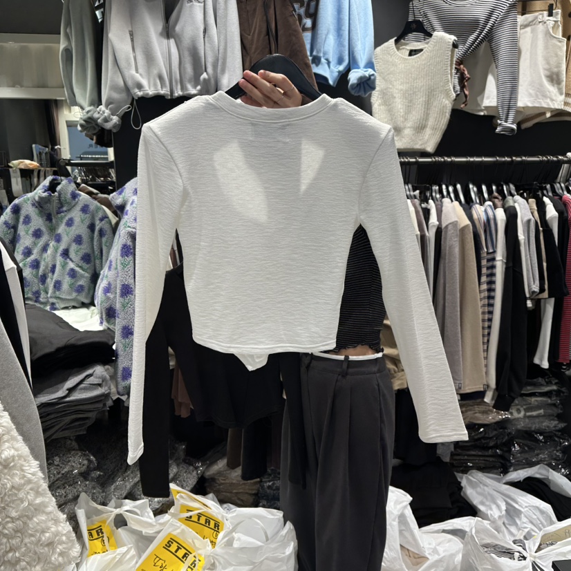 LONE STAR韓國代購㊣女士新品職業人氣推薦時尚熱賣長袖T恤LONE STAR長袖T恤