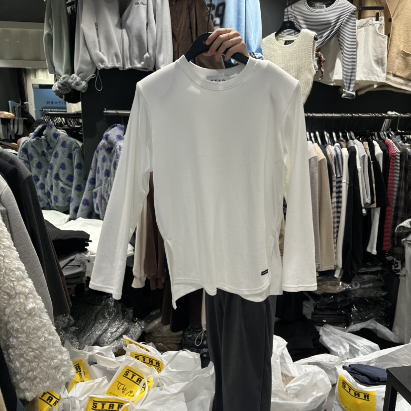 LONE STAR韓國代購㊣女士新款時尚熱賣真品職業25秋冬長袖T恤LONE STAR長袖T恤圖色1