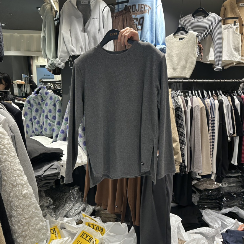 LONE STAR韓國代購㊣女士新款時尚熱賣真品職業25秋冬長袖T恤LONE STAR長袖T恤圖色2