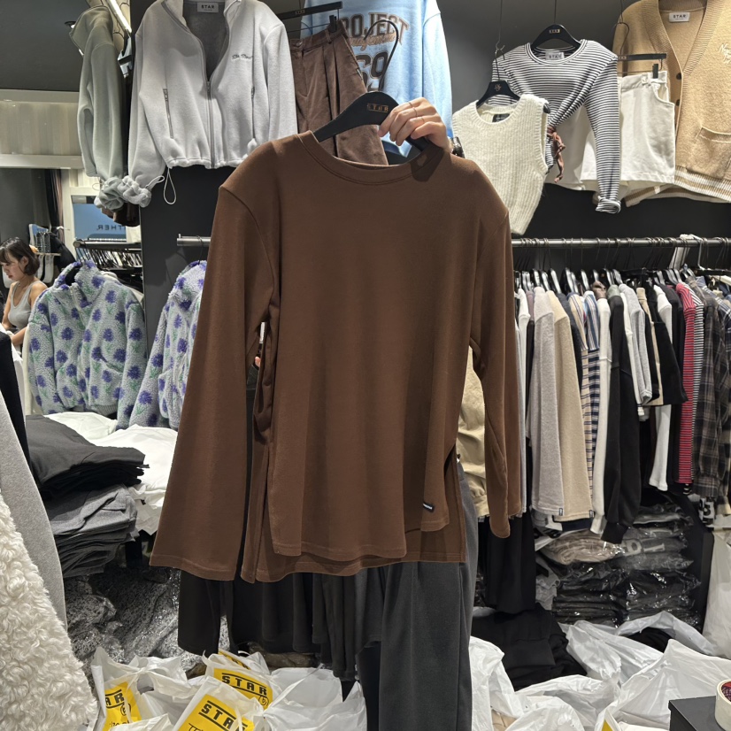 LONE STAR韓國代購㊣女士新款時尚熱賣真品職業25秋冬長袖T恤LONE STAR長袖T恤圖色3