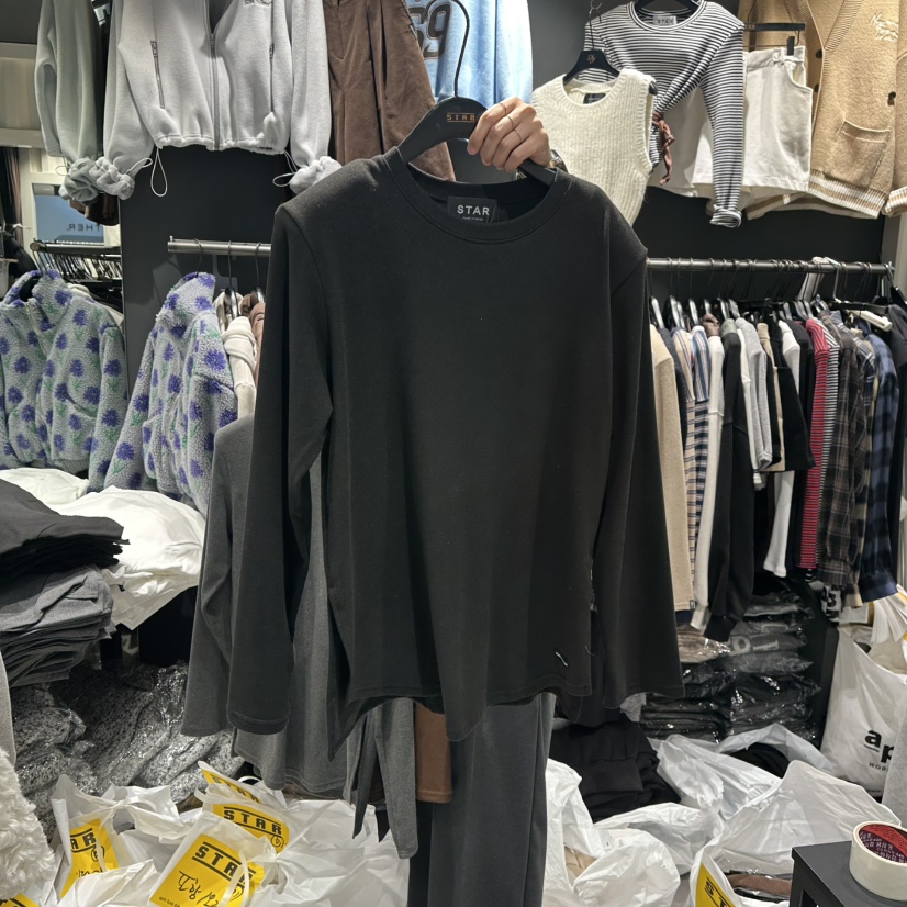 LONE STAR韓國代購㊣女士新款時尚熱賣真品職業25秋冬長袖T恤LONE STAR長袖T恤圖色4