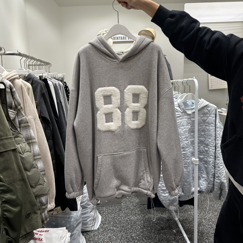 VINTAGE 888韓國直郵㊣女裝新款熱賣職業25秋冬真品衛衣加絨VINTAGE888/TRIPLE EIGHT衛衣圖色2