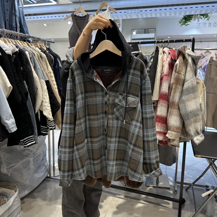 DREAM GIRIS韓國直郵㊣女士新款25秋冬真品襯衫蕾絲衫加絨DREAM GIRIS/HOT PLACE_ISSUE襯衫/蕾絲衫圖色2