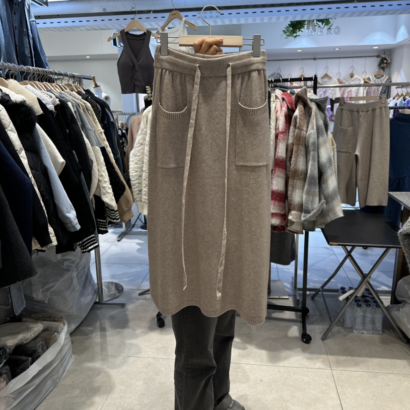 DREAM GIRIS韓國直郵㊣女裝新款休閑真品25秋冬時尚長裙口袋DREAM GIRIS/HOT PLACE_ISSUE長裙圖色1