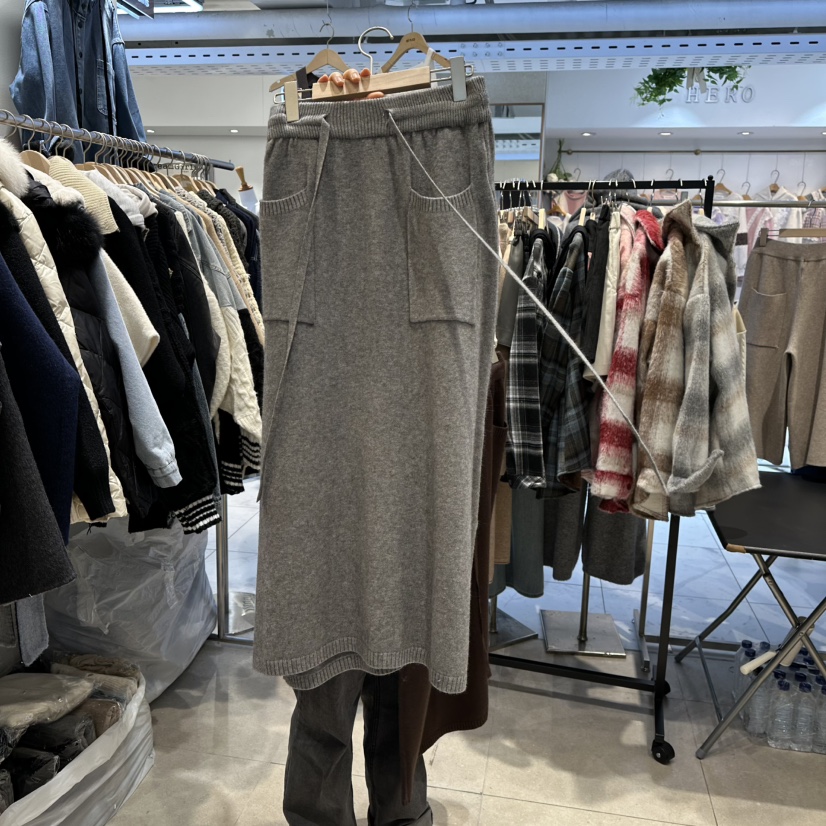 DREAM GIRIS韓國直郵㊣女裝新款休閑真品25秋冬時尚長裙口袋DREAM GIRIS/HOT PLACE_ISSUE長裙圖色4