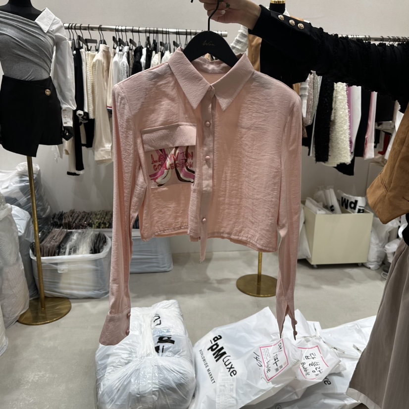 LOTTIMO韓國代購㊣女士新款25秋冬人氣熱賣休閑推薦襯衫蕾絲衫LOTTIMO襯衫/蕾絲衫圖色2