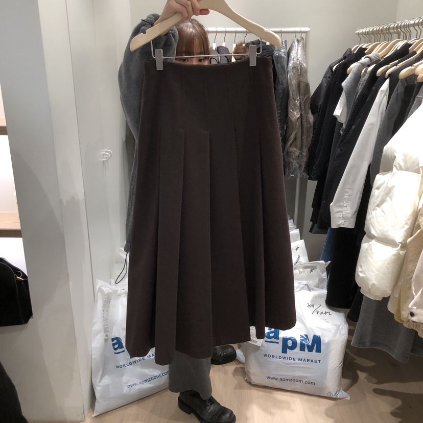 LIFFEY東大門㊣直郵女士新品熱賣25秋冬半身裙中短裙羊毛褶裥LIFFEY半身裙/中短裙圖色1