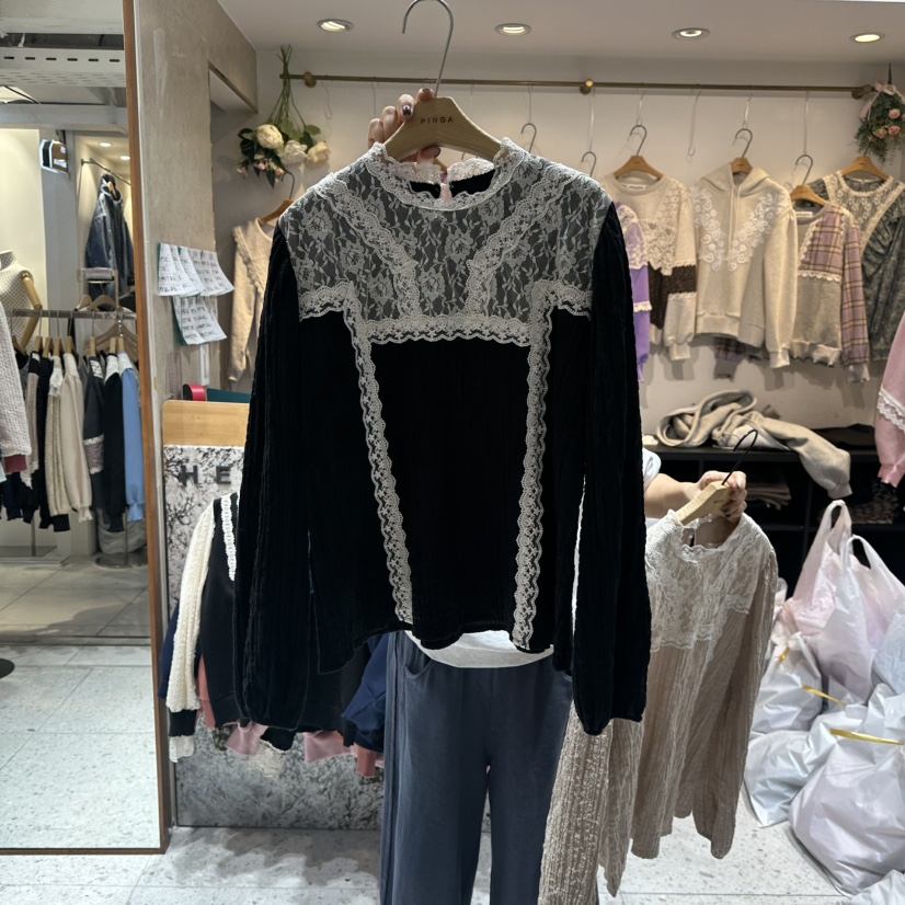 HERO東大門㊣直郵女士新品休閑時尚推薦熱賣人氣襯衫蕾絲衫HERO襯衫/蕾絲衫圖色2