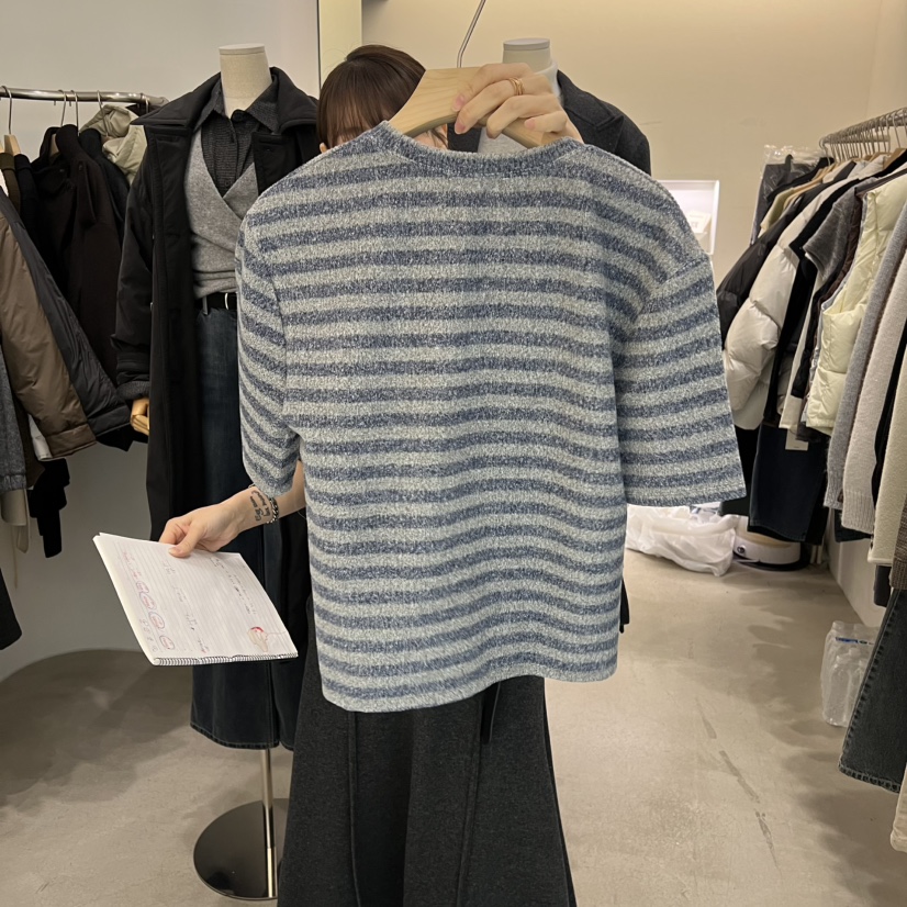 PHILO韓國直郵㊣女士新品推薦時尚熱賣休閑人氣25秋冬職業T恤PHILOT恤