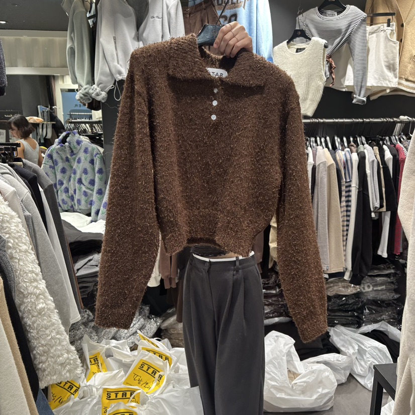 LONE STAR韓國代購㊣女裝新品職業推薦人氣熱賣真品針織衫LONE STAR針織衫圖色2