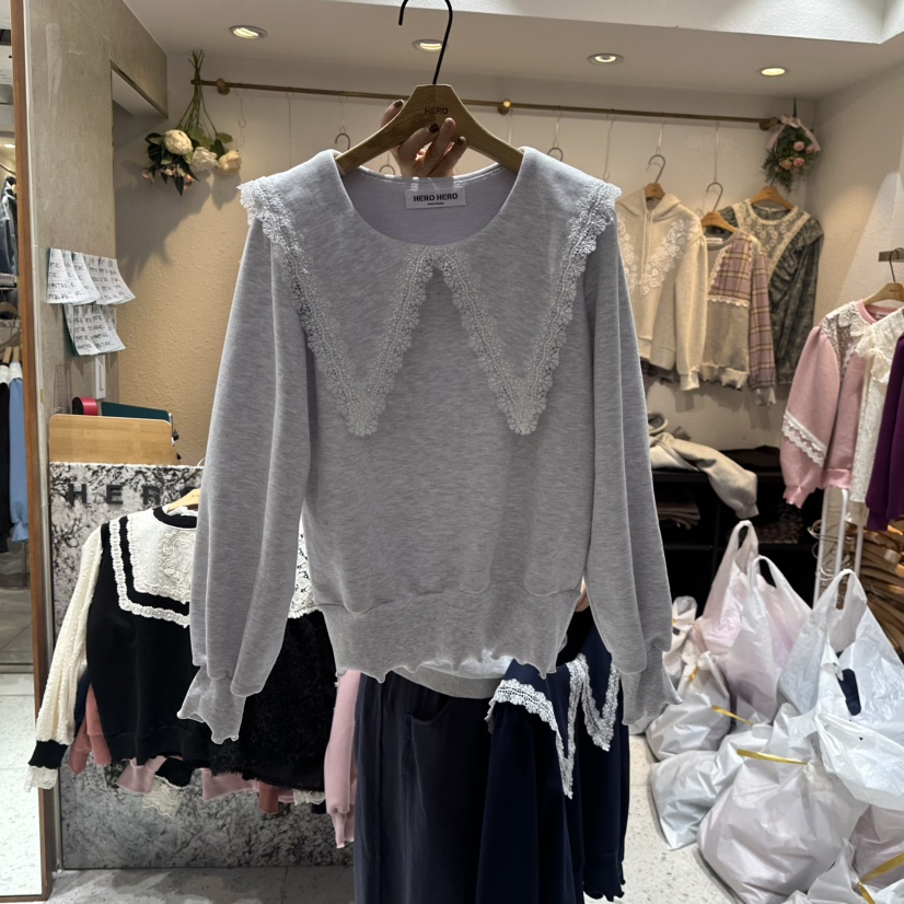 HERO韓國直郵㊣女士新款25秋冬推薦休閑時尚真品人氣長袖T恤HERO長袖T恤圖色1