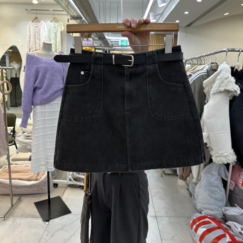 LULULALLA東大門㊣代購女裝新款人氣25秋冬休閑裙褲不含腰帶LULULALLA裙褲圖色2