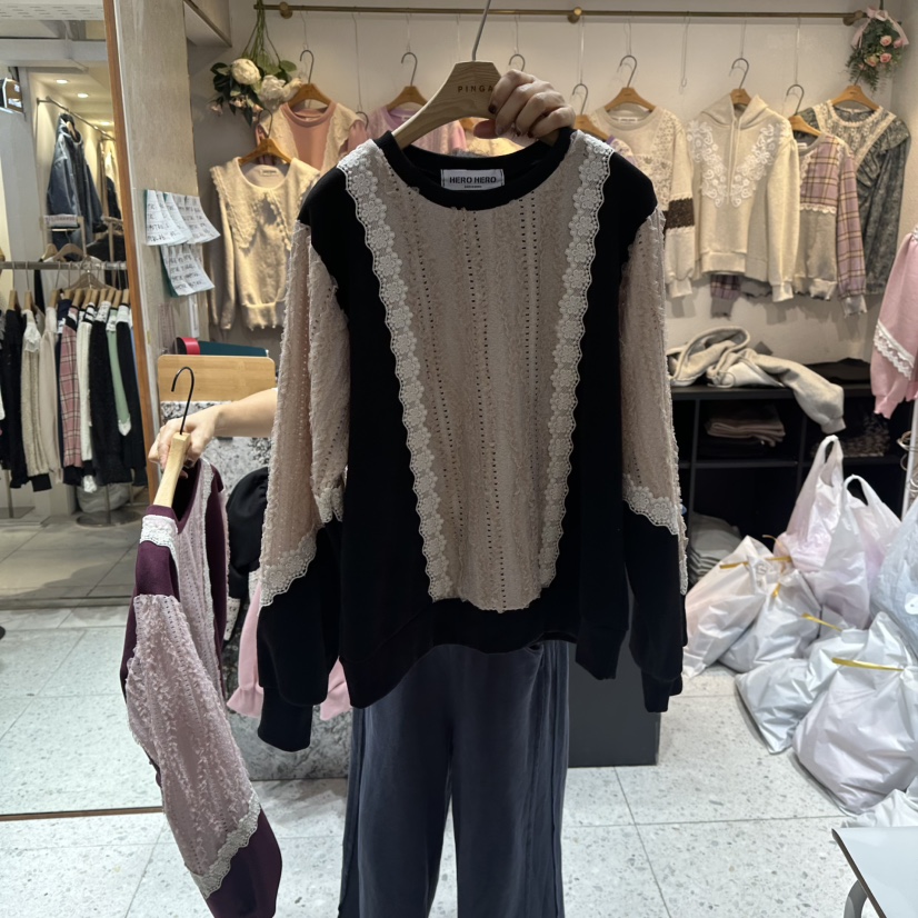 HERO東大門㊣直郵女士新品推薦職業真品休閑25秋冬人氣長袖T恤HERO長袖T恤圖色2