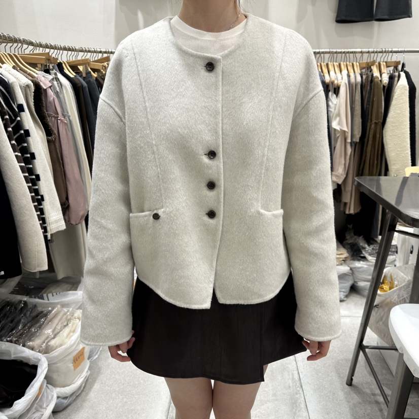 G.I-L韓國直郵㊣女士新品真品推薦時尚休閑25秋冬短款大衣G.I-L短款大衣圖色1