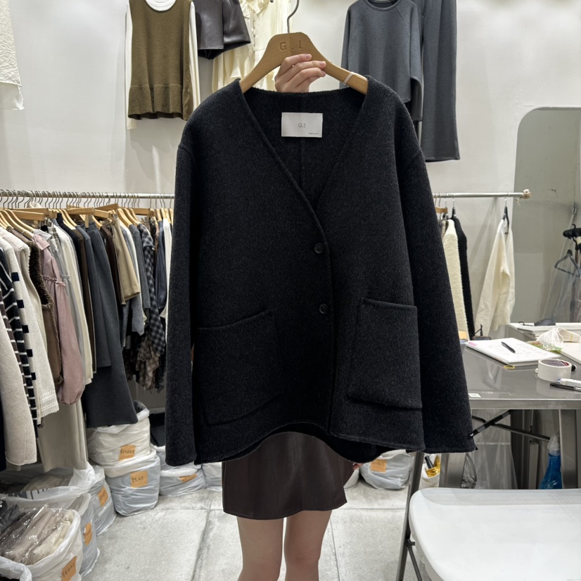G.I-L韓國直郵㊣女士新品真品推薦時尚休閑25秋冬短款大衣G.I-L短款大衣圖色2