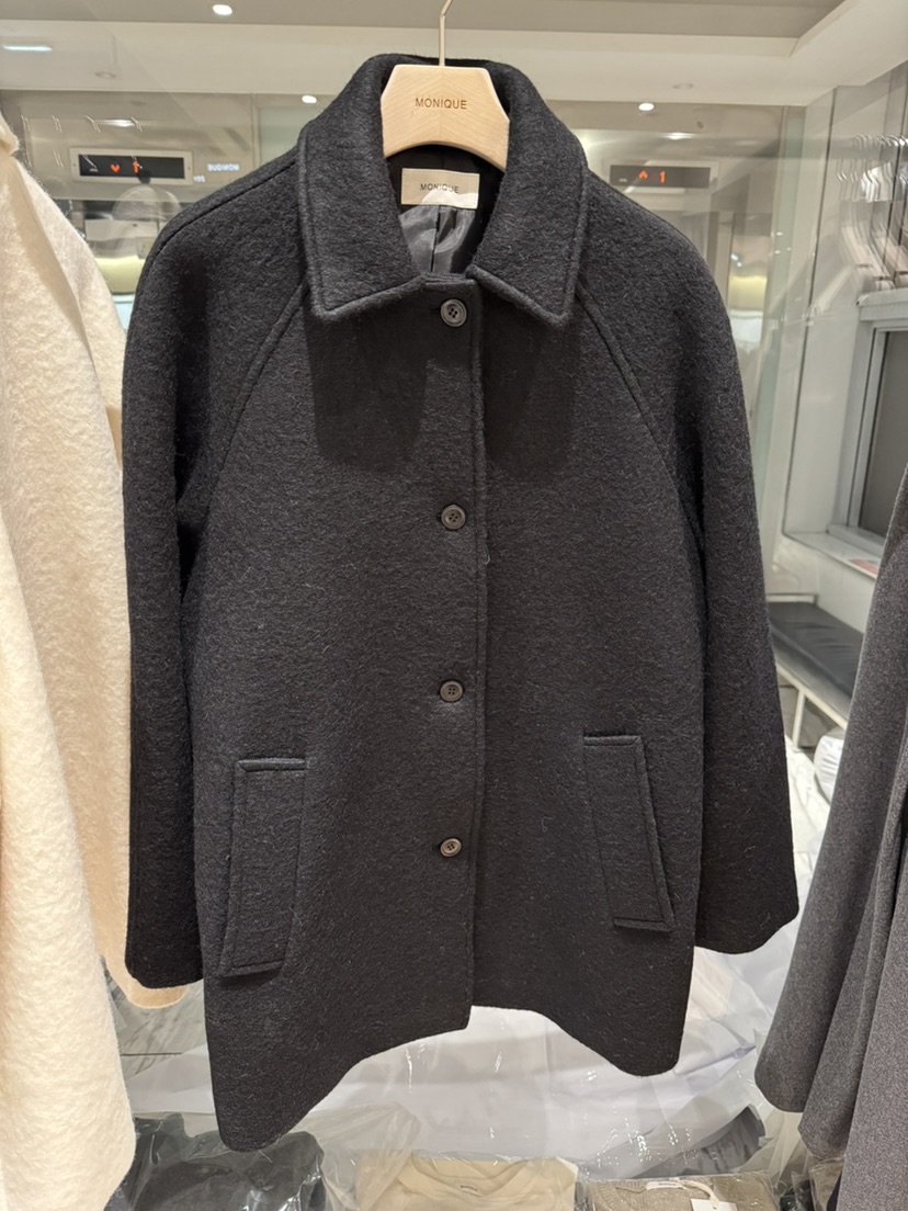 MONIQUE東大門㊣實拍女士新品時尚熱賣真品休閑中長款大衣羊駝MONIQUE中長款大衣圖色2