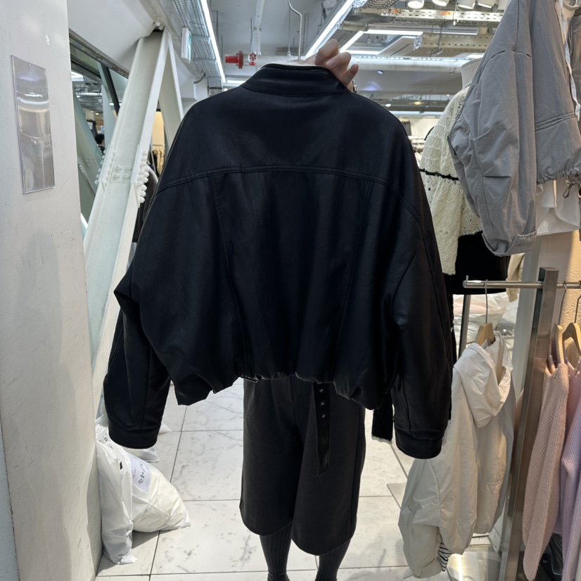 LULULALLA韓國代購㊣女裝新款熱賣真品休閑人氣夾克皮草腰帶LULULALLA夾克