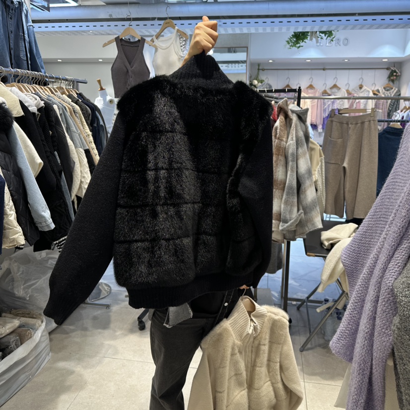 DREAM GIRIS東大門㊣代購女士新款人氣休閑推薦25秋冬夾克貂皮DREAM GIRIS/HOT PLACE_ISSUE夾克