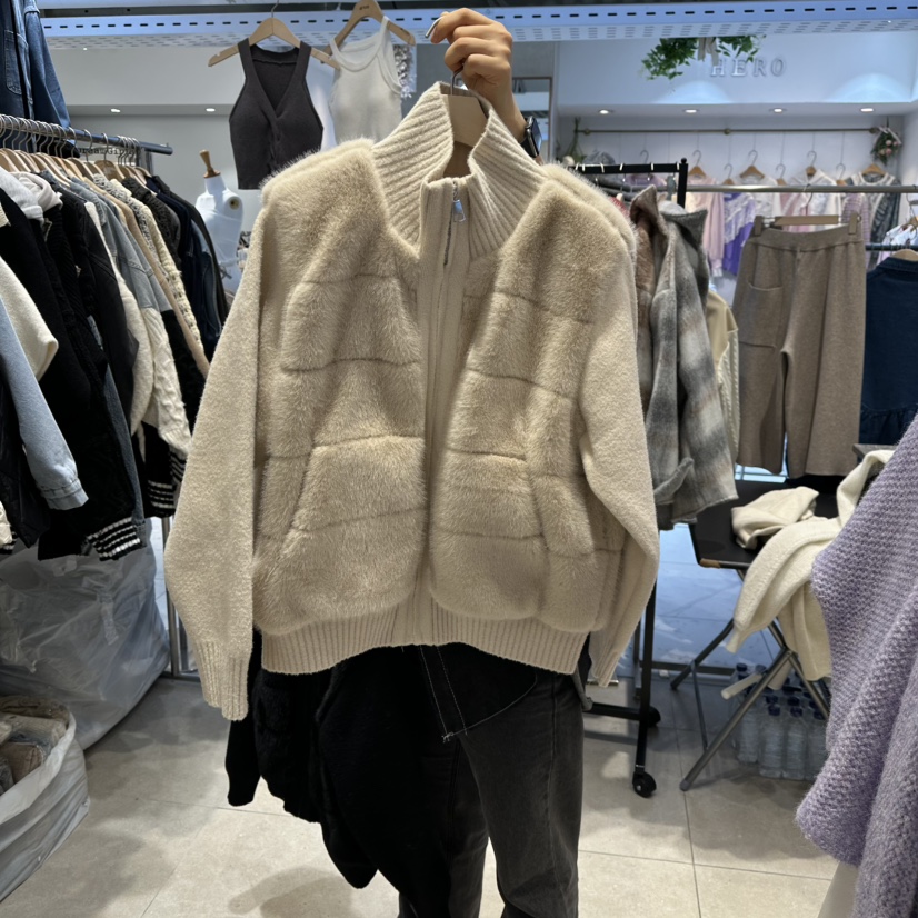 DREAM GIRIS東大門㊣代購女士新款人氣休閑推薦25秋冬夾克貂皮DREAM GIRIS/HOT PLACE_ISSUE夾克圖色1