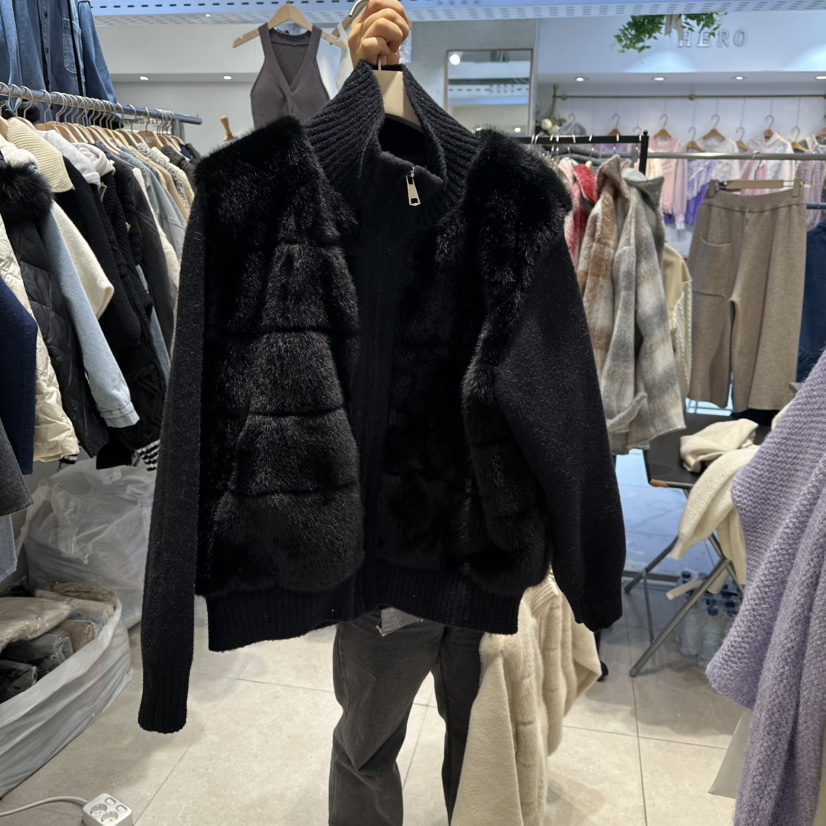 DREAM GIRIS東大門㊣代購女士新款人氣休閑推薦25秋冬夾克貂皮DREAM GIRIS/HOT PLACE_ISSUE夾克圖色2